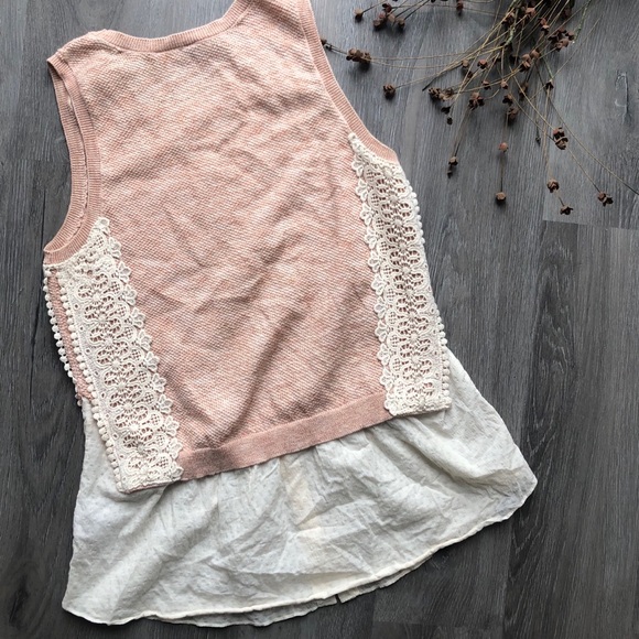 Moth by Anthropologie Lace Montage Tank Sz S - Picture 4 of 9